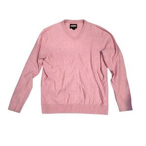 Alesbury pink knit pullover v-neck sweater